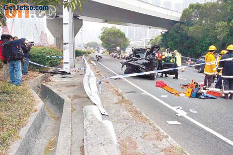 醉駕辣車撼龍門架奪命圖片1