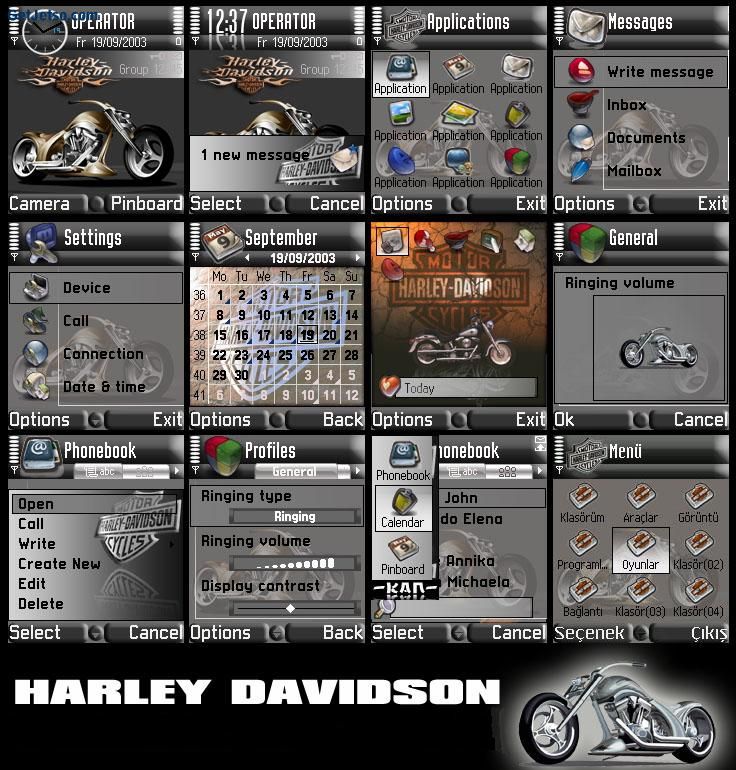 Harley 電單車手機主題圖片1
