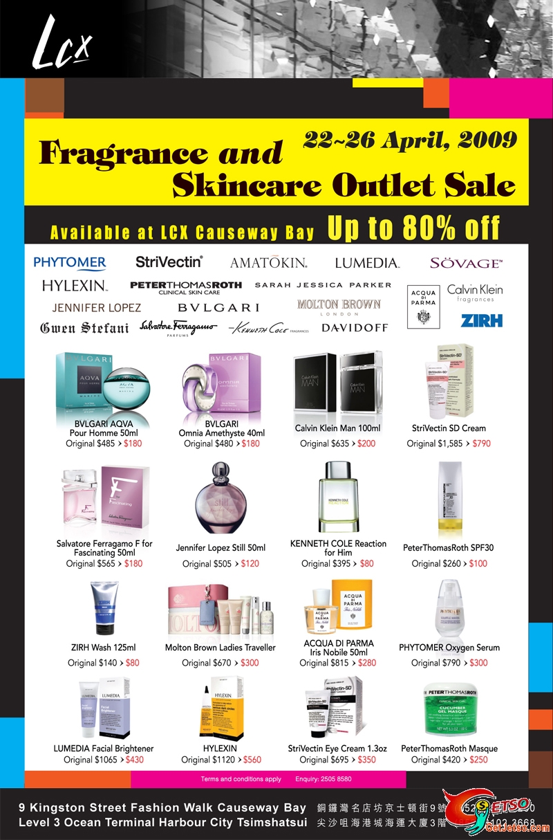 Fragrance and Skincare Outlet Sale at LCX Causeway Bay‏(至4月26)圖片3