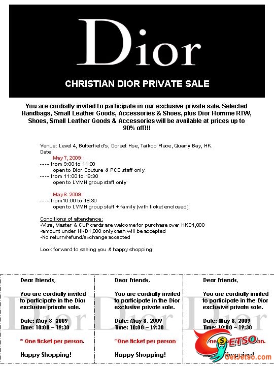 Dior up to 90%off Private Sales (5月7-8日)圖片1