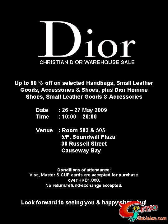 Christian Dior 一折Warehouse Sales [26–27 May 2009]圖片2