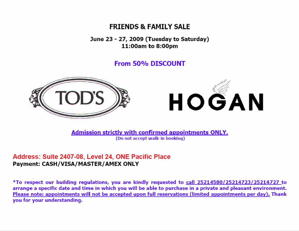 TODs and Hogan 50%OFF Private Sale(6月23-27日)圖片1