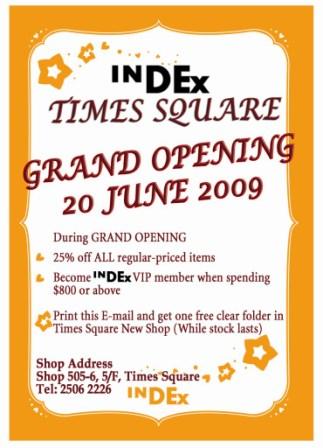 Index (Time Sq)Grand Opening 20 July 25%off +free holder圖片1