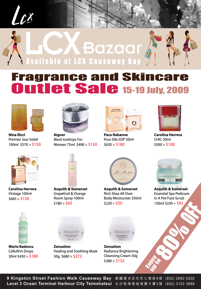 Fragrance and Skincare Outlet Sale at LCX Causeway Bay (15-19 Jul)圖片1