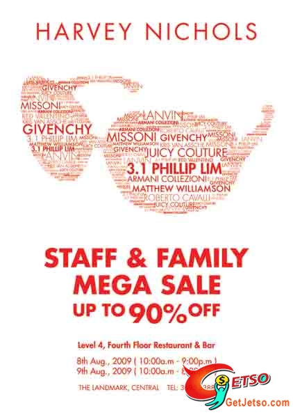 Harvey Nichols時尚週末Mega Sale低至一折(8月8-9日)圖片1