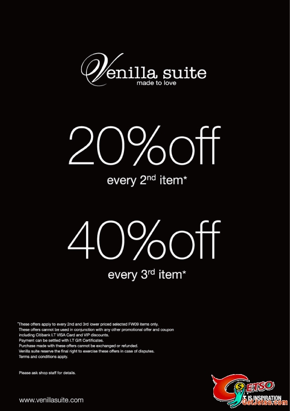 Venilla suite 20%off Every 2nd Item,40%off Every 3rd Item圖片1