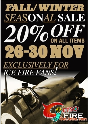 ICE FIRE Falll Winter Sale 8折優惠(至11月30日)圖片1