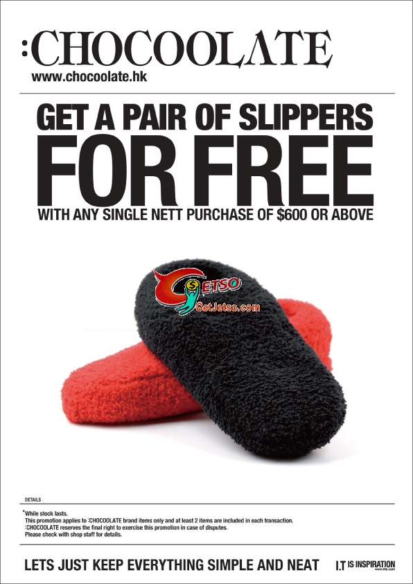 GET A PAIR OF CHOCOOLATE SLIPPERS for Purchasing of 0圖片1