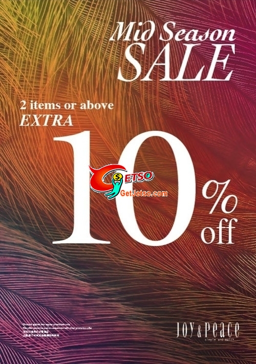 Joy &Peace Mid-Season Sale 低至5折,2件或以上額外再享9折優惠圖片2