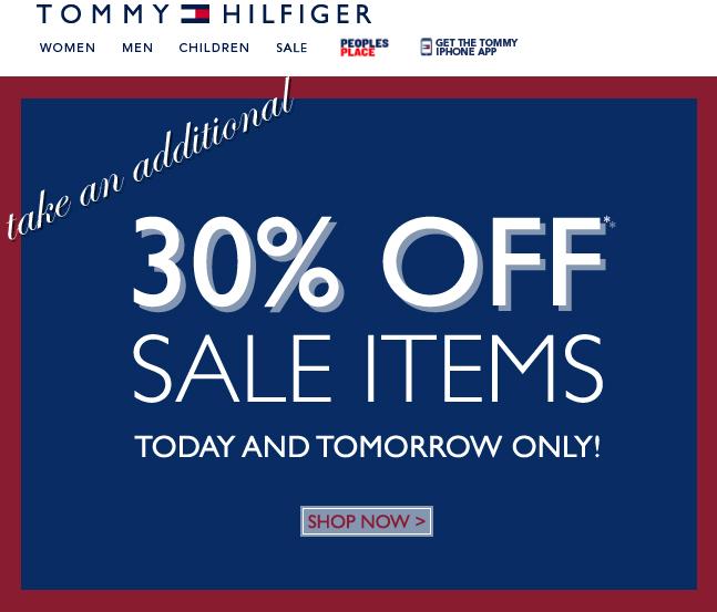 Tommy Hilfiger Extra 30%Off On Sale(至10年8月18日)圖片1