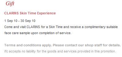 free gift from IFC Clarins (至10年9月30日)圖片1