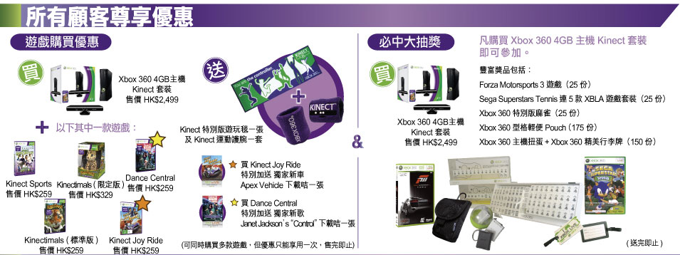 Xbox 360 Kinect首賣日,首50套「」機價發售及贈品優惠(10年11月17日)圖片6