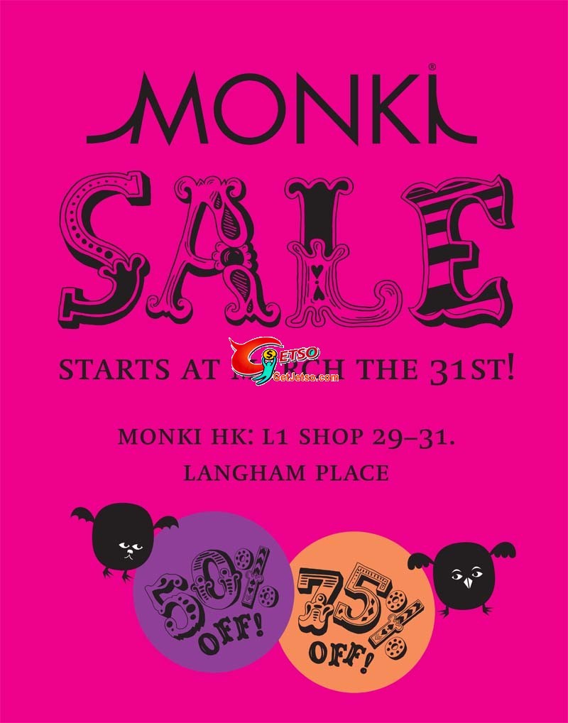 MONKI MID-SEASON SALE低至5折優惠@朗豪坊(至11年4月30日)圖片1