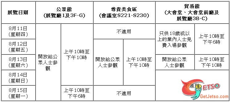 2011美食博覽購票指南及開放時間(11年8月11-15日)圖片1