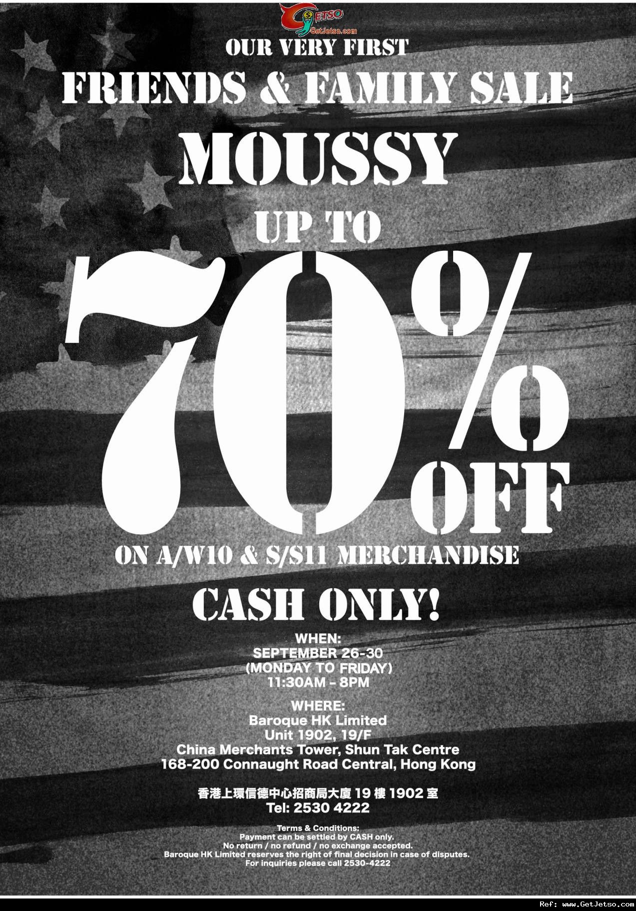 MOUSSY 低至3折開倉優惠(11年9月26-30日)圖片1