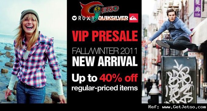 Quiksilver/ROXY VIP PRESALE 低至6折優惠(至11年10月31日)圖片1