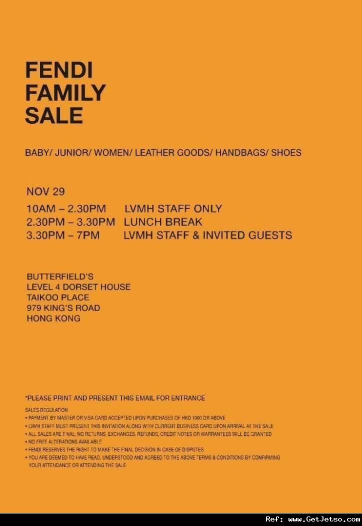 FENDI Family Sale 開倉優惠(11年11月29日)圖片1