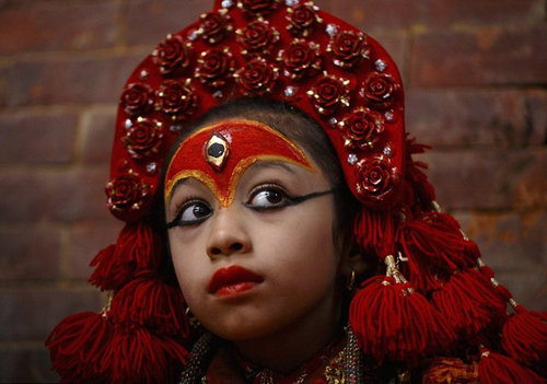 神秘的尼泊爾“處女神”圖片3