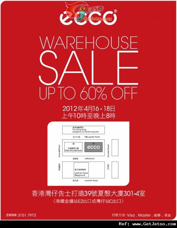 ECCO Warehouse Sale 低至4折開倉優惠(至12年4月18日)圖片1