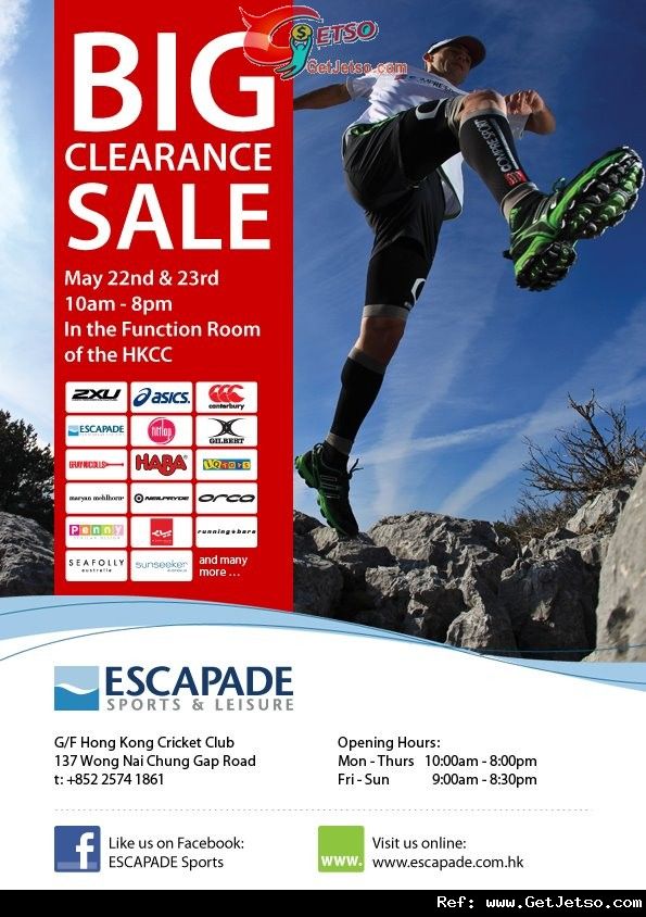 ESCAPADE Sports Huge Clearance Sale 開倉優惠(至12年5月23日)圖片1