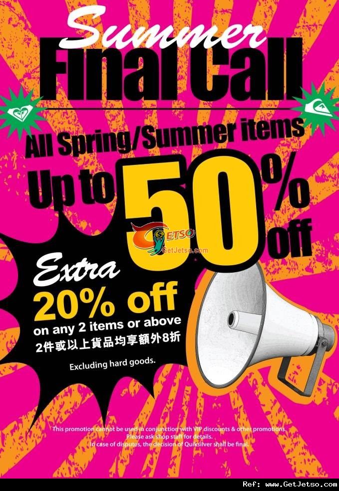 Quiksilver / ROXY SUMMER FINAL CALL 春夏貨品低至半價優惠(至12年9月30日)圖片1