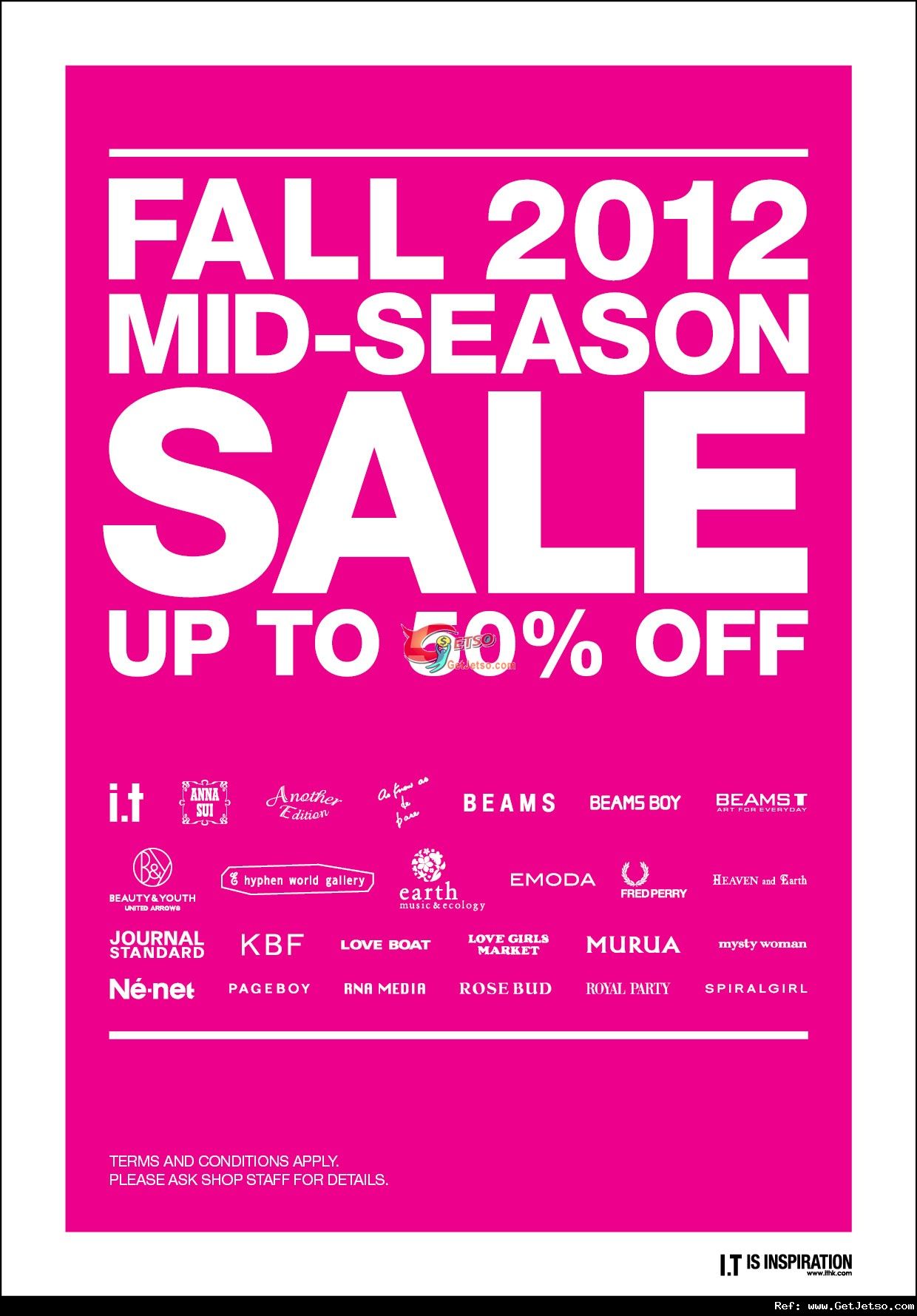 I.T FALL 2012 MID-SEASON SALE 低至半價優惠(至12年11月4日)圖片1