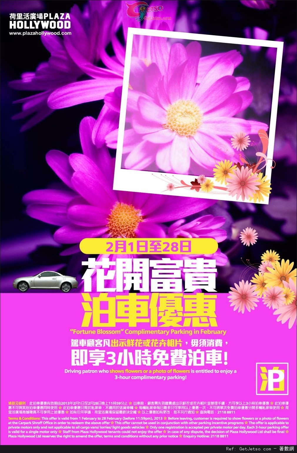 荷里活廣場出示花卉相片享3小時免費泊車優惠(至13年2月28日)圖片1