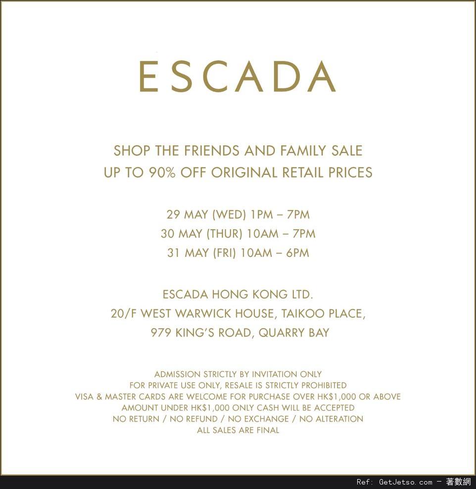 Escada Friends &Family Sale 低至1折開倉優惠(13年5月29-31日)圖片1