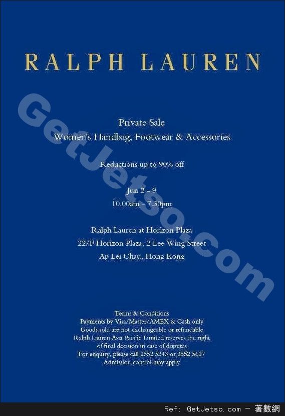 Ralph Lauren Private Sale 低至1折開倉優惠(至13年6月9日)圖片1