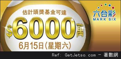 六合彩頭獎獎金達6000萬(13年6月15日)圖片1