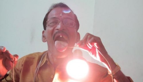 印度奇葩男身體過電而不死，能帶動電器圖片2