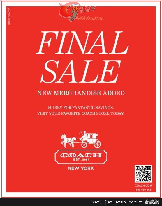 Coach Final Sale 低至半價優惠(至13年6月30日)圖片2