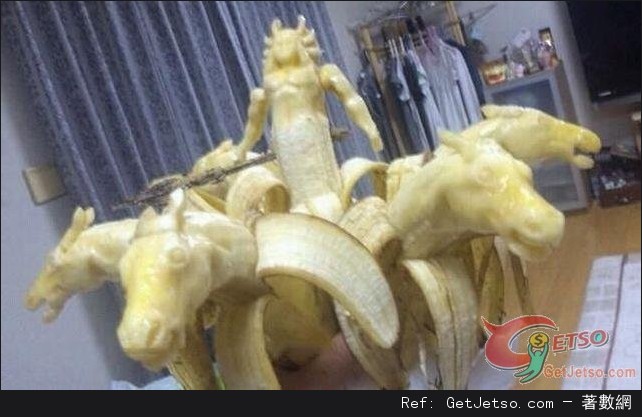 雕刻者一定有玩戰神，超強香蕉雕刻藝術圖片1