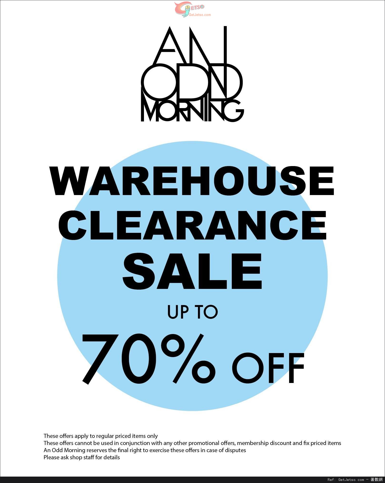 An Odd Morning Warehouse Clearance Sale 低至3折優惠(至13年10月31日)圖片1