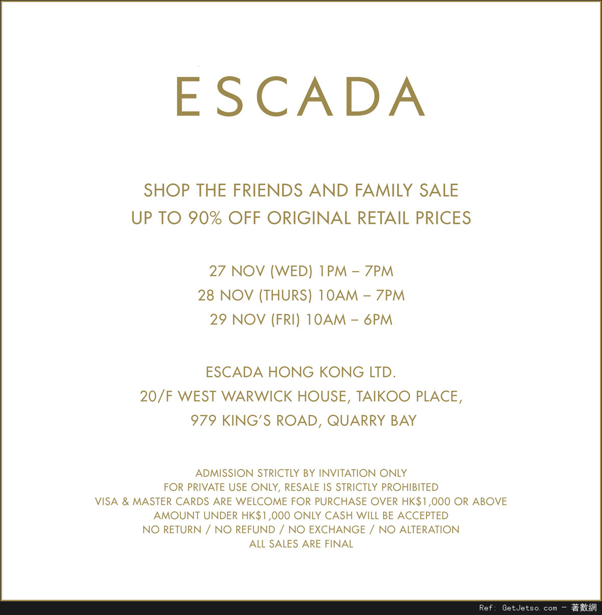 ESCADA 低至一折Friends&Family Sale(至13年11月29日)圖片1