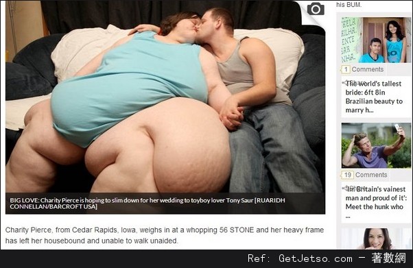 為了與22歲嫩男友結婚，美國最胖女決心減肥圖片1