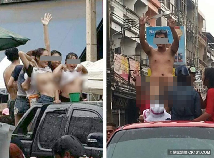 泰國潑水節玩瘋!F奶正妹當街被掀衣露點圖片7