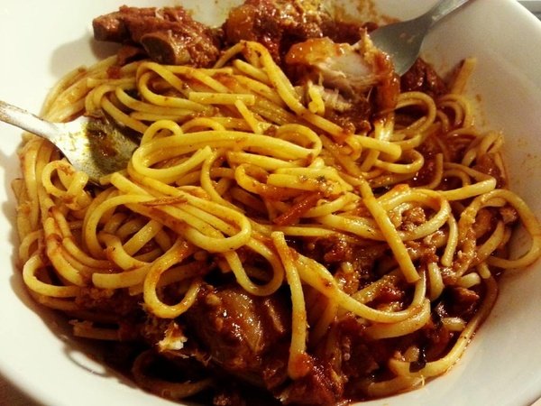 拿坡裡肉醬麵Linguini con ragùalla Napoletana的食譜和做法圖片1