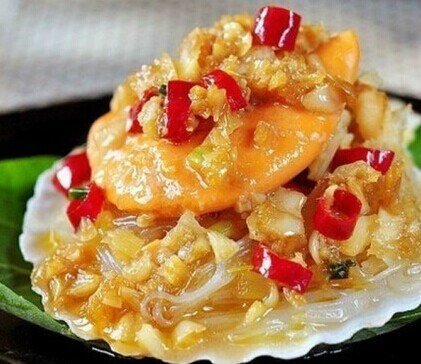 幹鍋薯仔粒,蒜蓉粉絲蒸扇貝的食譜和做法圖片2