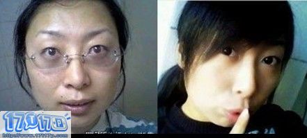 豬扒變美女~55張女生妝前妝後相片，小心嚇到圖片28