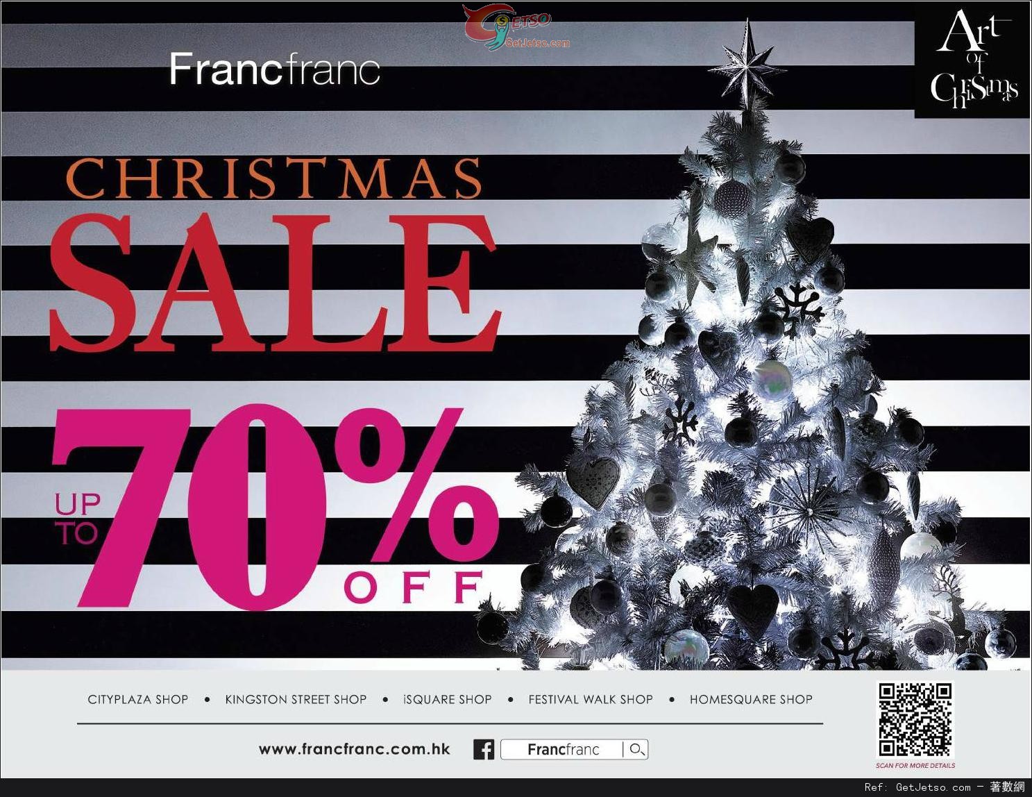 Francfranc Christmas Sale 低至3折優惠(至14年12月31日)圖片1