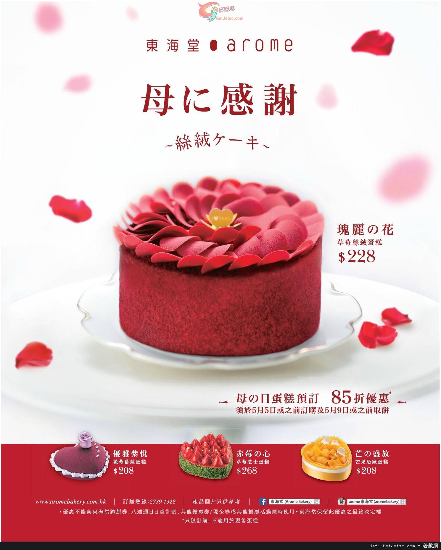 東海堂母親節蛋糕85折預訂優惠(至15年5月5日)圖片1