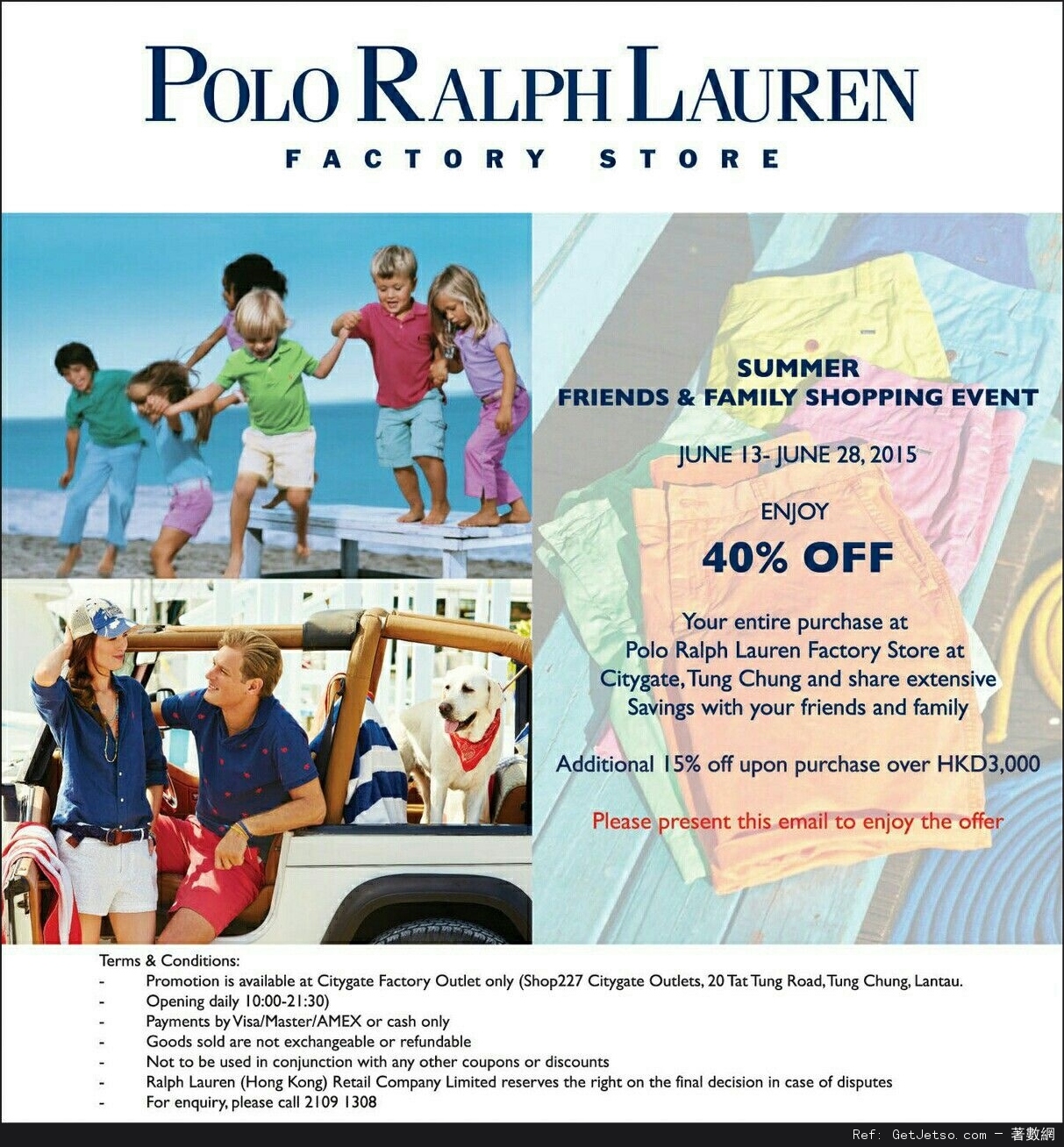 Polo Ralph Lauren Summer Friends &Family Shopping Event 6折優惠(至15年6月28日)圖片1