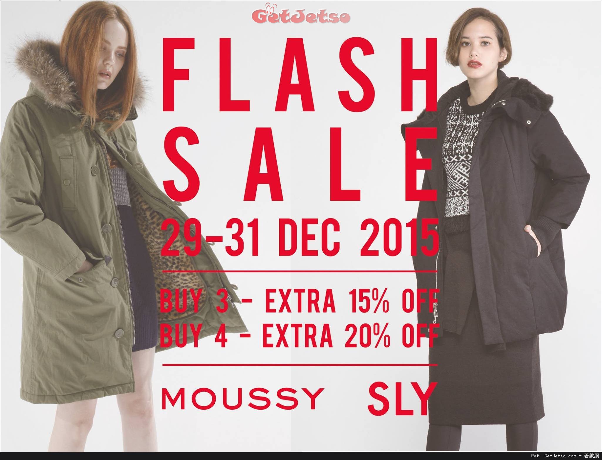 MOUSSY/SLY FLASH SALE 額外減價優惠(至15年12月31日)圖片1