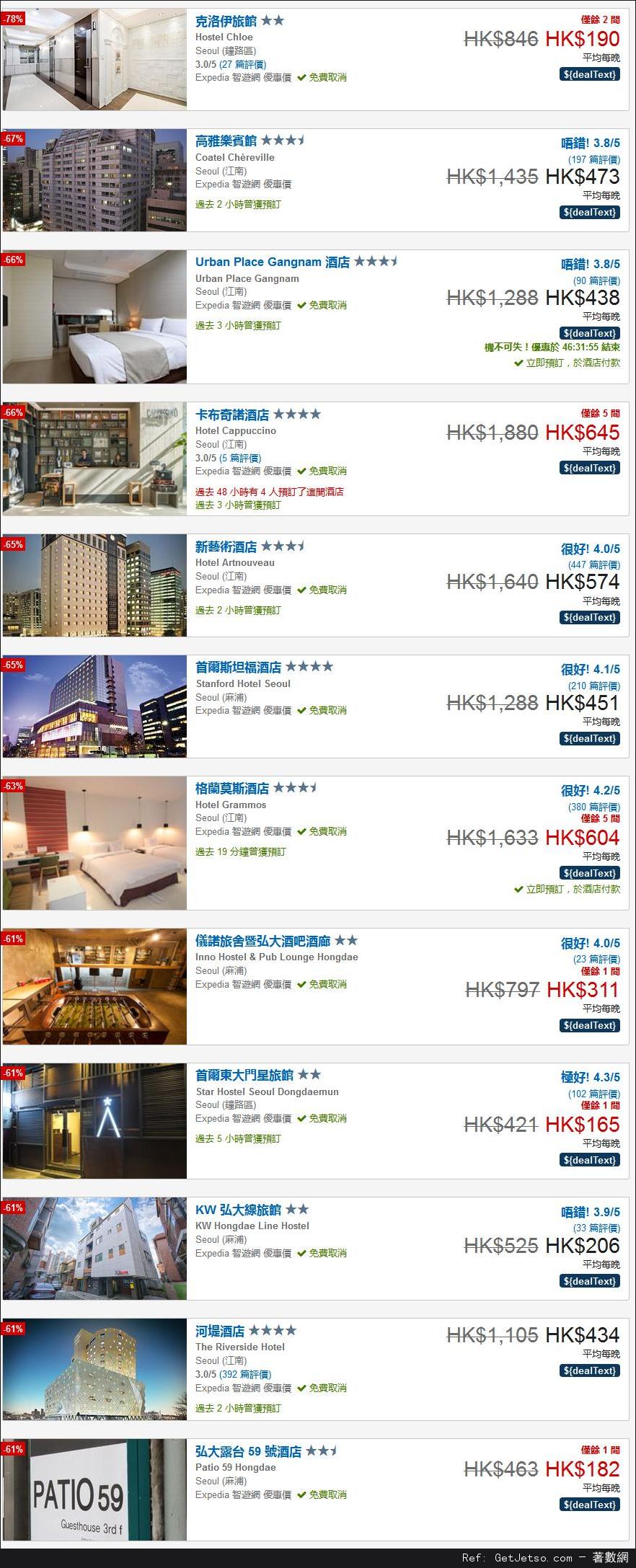低至2折首爾酒店預訂優惠(至16年2月29日)圖片1