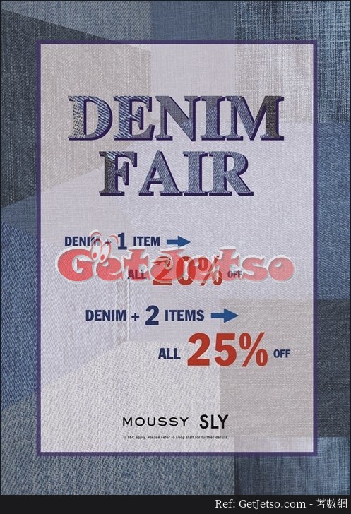 Moussy Sly 低至75折Denim Fair 減價優惠(17年9月5日起)圖片1