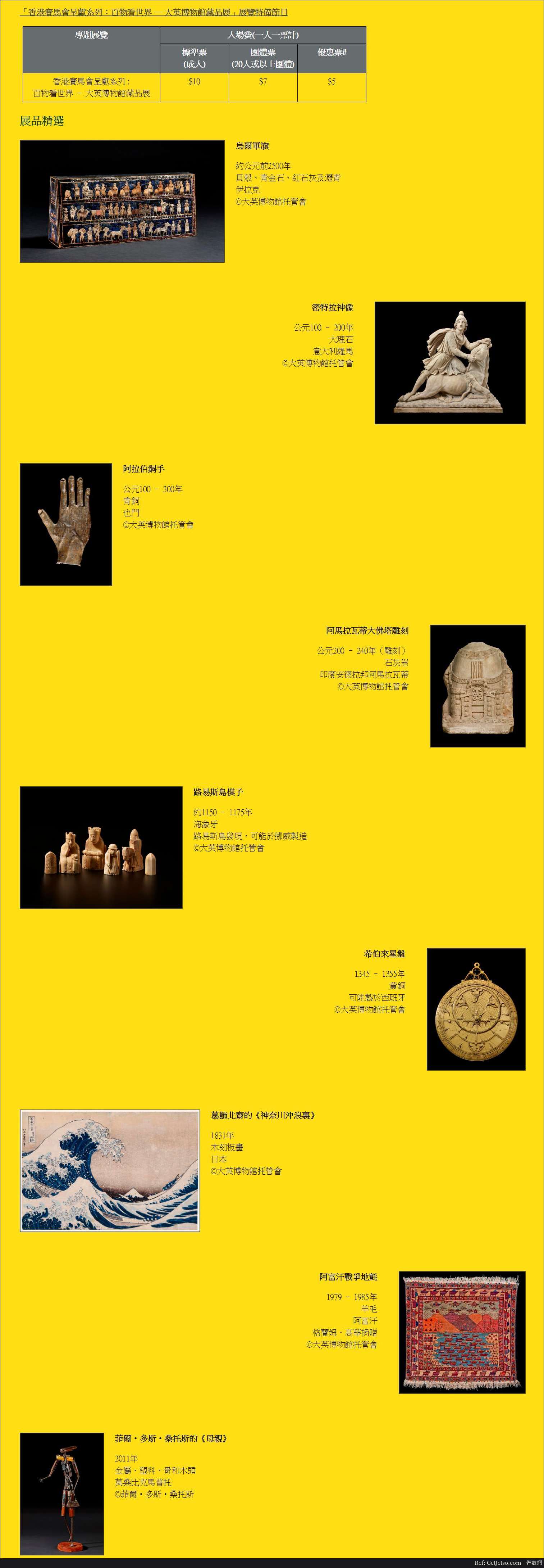 百物看世界- 大英博物館藏品展@香港文化博物館(至19年9月9日)圖片1