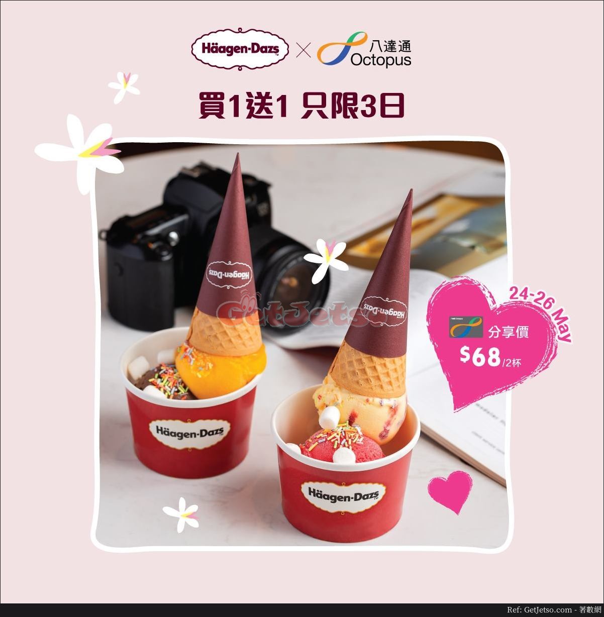 Häagen-Dazs Party Cap雪糕買1送1優惠@八達通(19年5月24-26日)圖片1