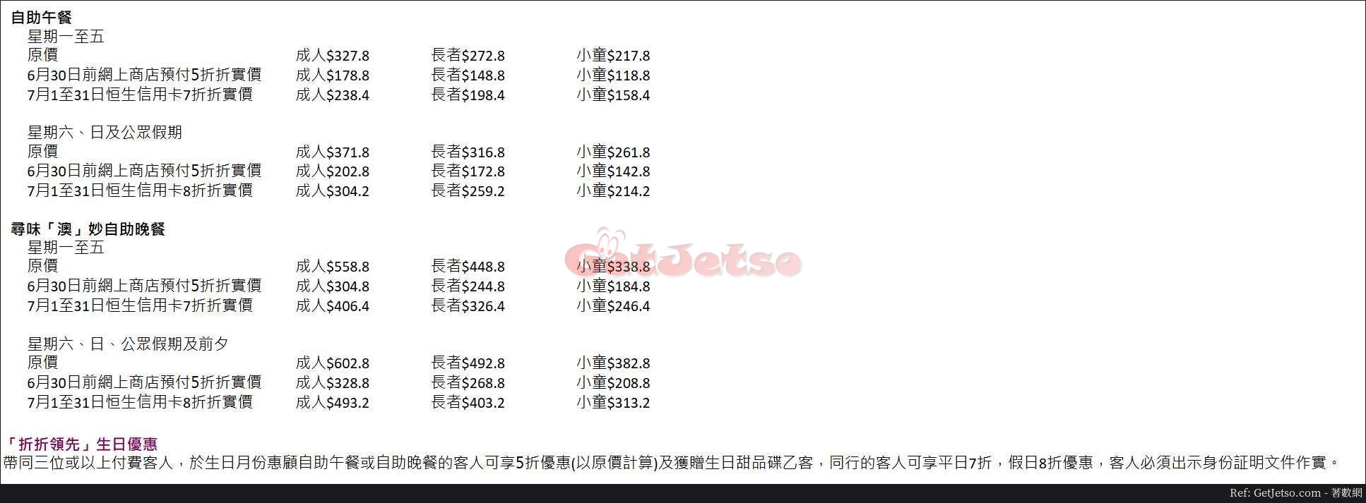 九龍東皇冠假日酒店5折自助餐預訂優惠(至19年6月30日)圖片1