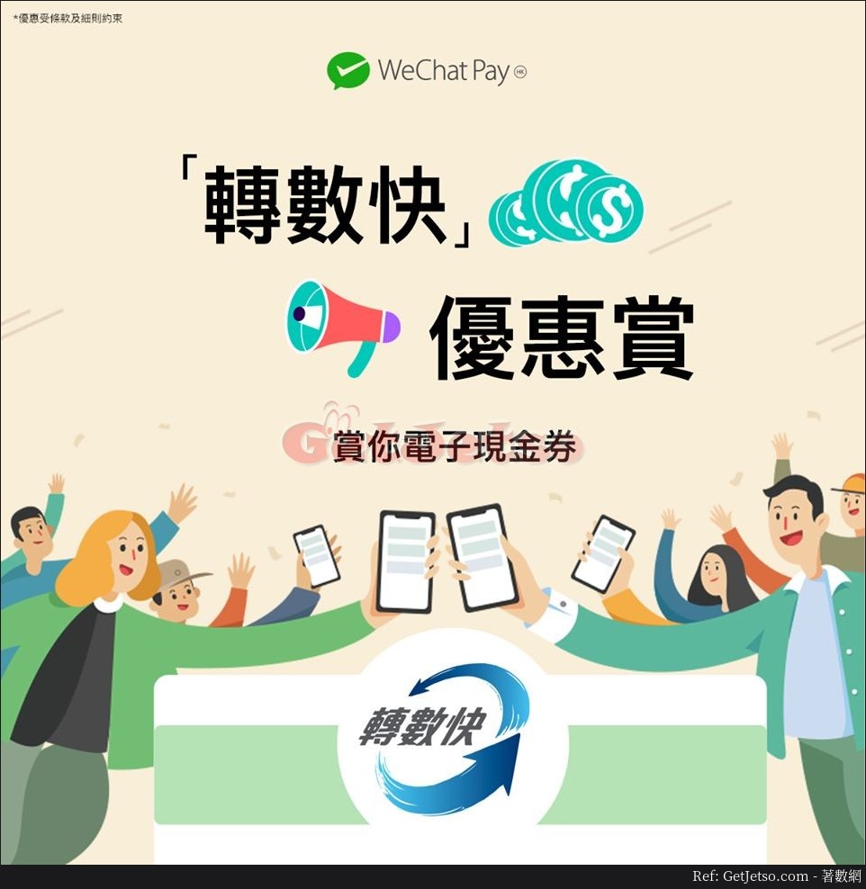 用WeChat Pay HK「轉數快」轉賬賺電子現金券(至20年4月26日)圖片1